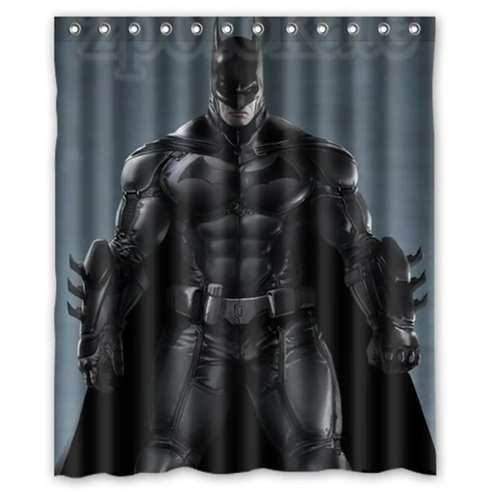 Пользовательские Лучший Batman Arkham занавески украшение Водонепроницаемый полиэстер ткань ванная комната шторы
