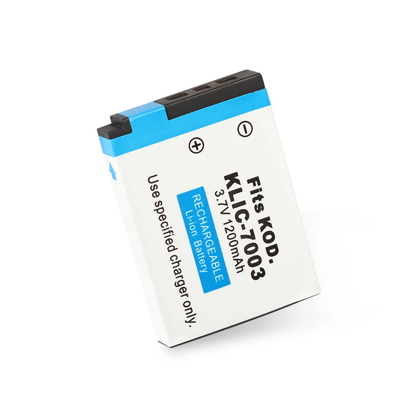 3.7V 1200mAh KLIC-7003 Rechargeable Digital Camera Li-ion Battery Pack KLIC 7003 KLIC7003 For KODAK M420 V1003 Z950 | Электроника