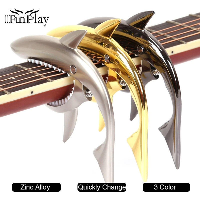 Alloy Quick Change Clamp Shark Guitar Capo Capotraste for