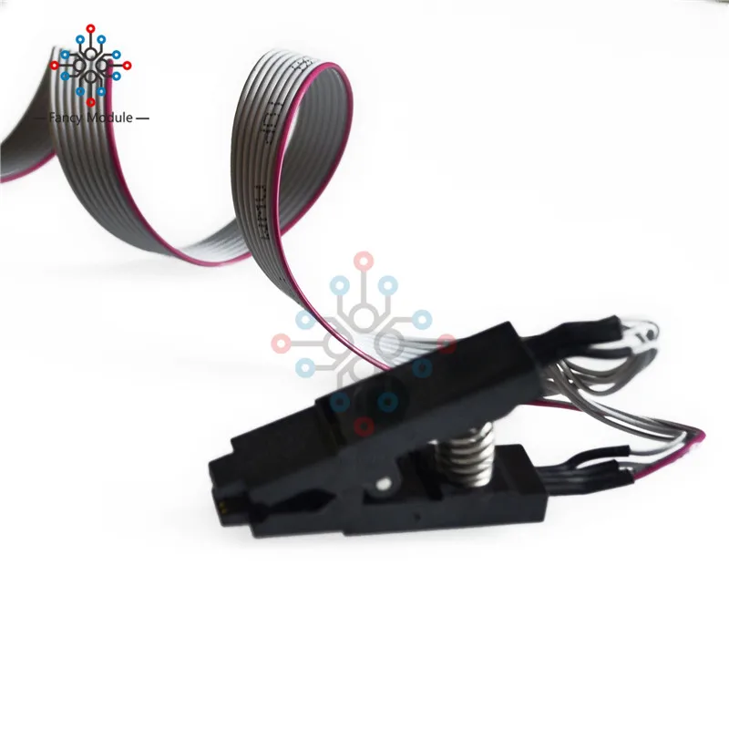 SOIC8 SOP8 тестовый зажим для EEPROM 93CXX/25CXX/24CXX с CH341A 24 25 серии EEPROM Flash биос USB программист модуль