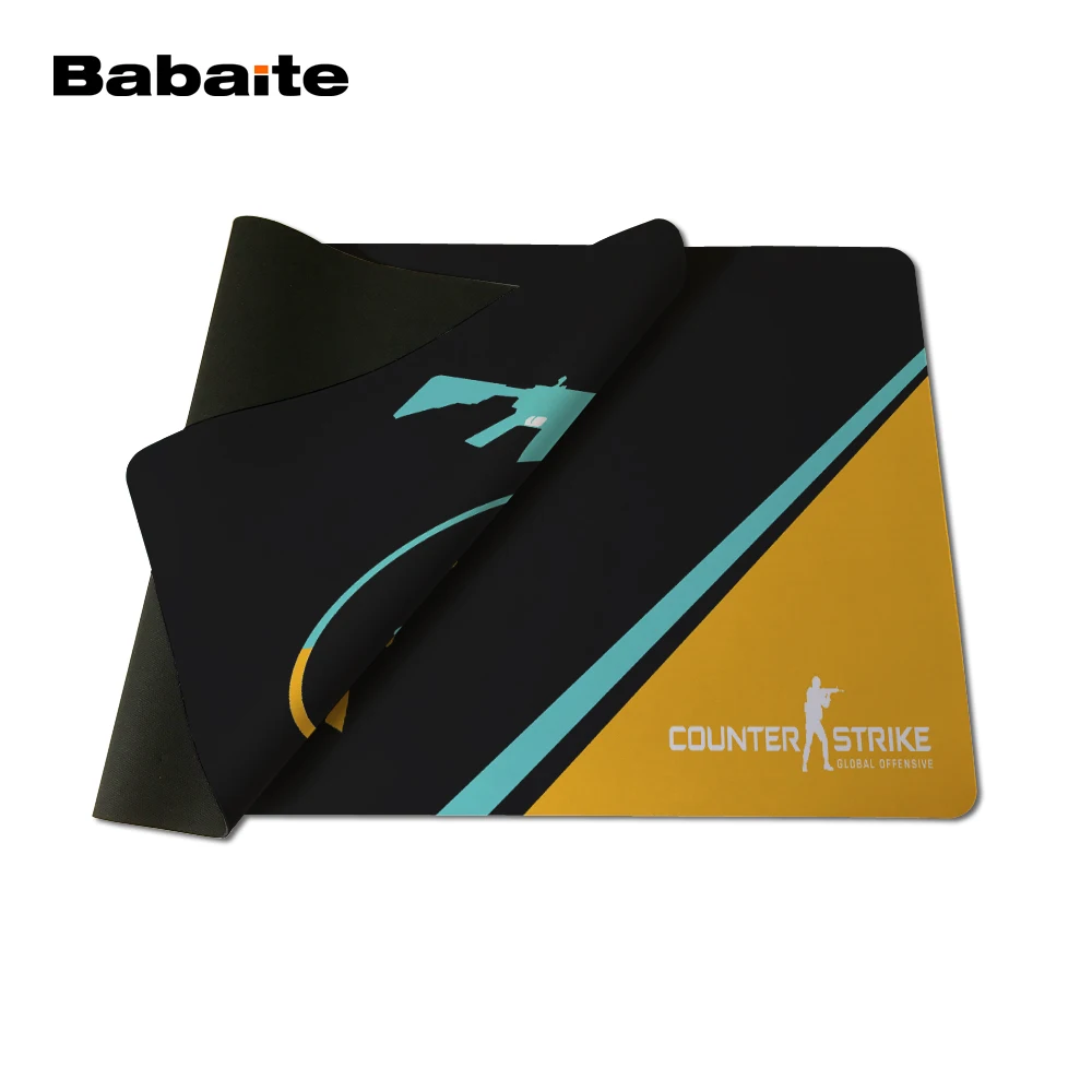 Babaite лучшая игра на заказ Cs Go счетчик Strike желтый светло-синий стиль дизайн коврик для мыши силикагель игровой коврик для мыши