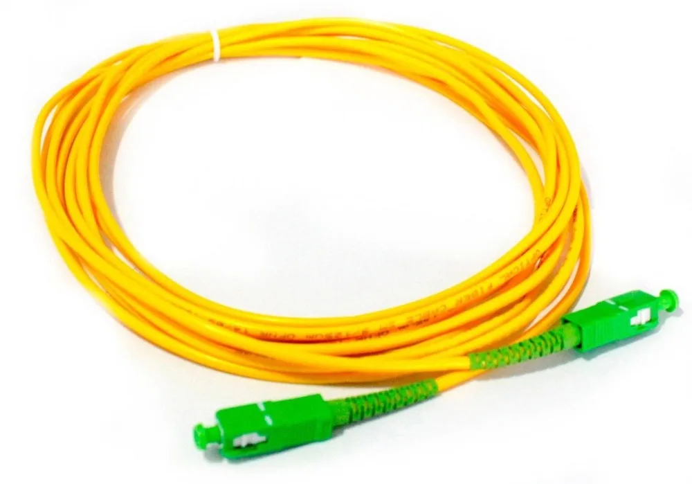 30 pieces/ Lot Jumper SC-SC SM Simplex SX 2.0mm 5M Length 9/125um 5 Meters SC/APC Fiber Optic Patch Cord