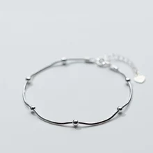 La MaxZa минимализм модные ювелирные изделия женские аксессуары цепочка на руку для женщин бусины из стерлингового серебра 925 Роскошные модные