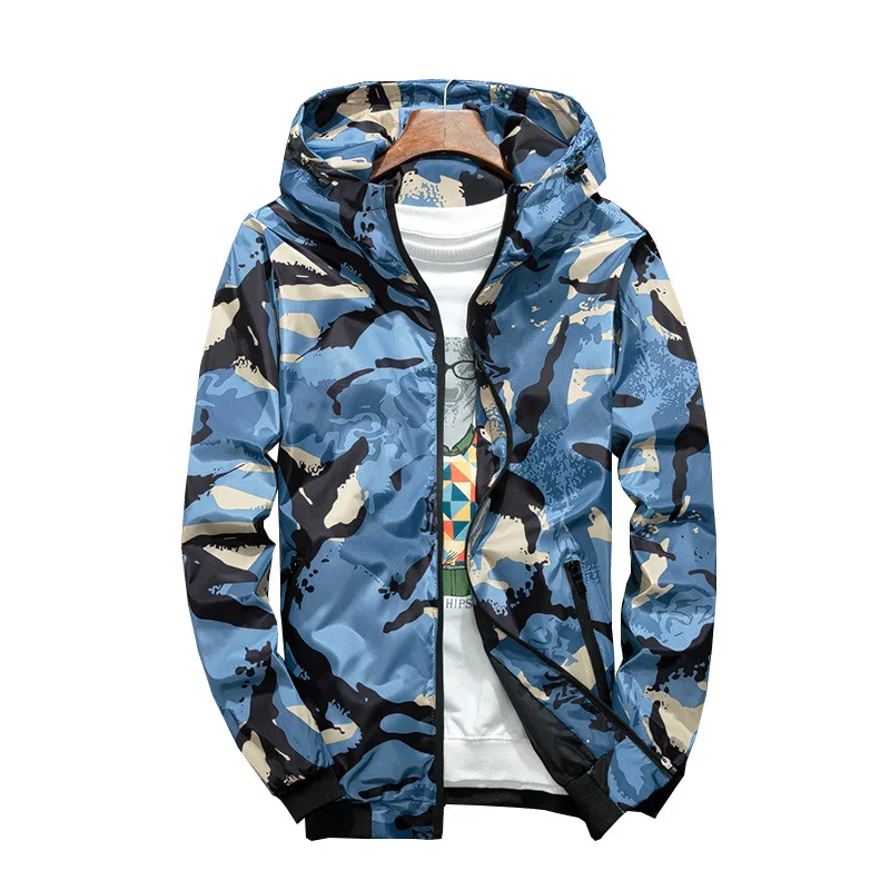 

Men Spring Running Jacket Polyester Windbreaker Long Sleeve Hooded Gym Hiking Fitness Sport Shirt Anti-Pilling Breathable Coat