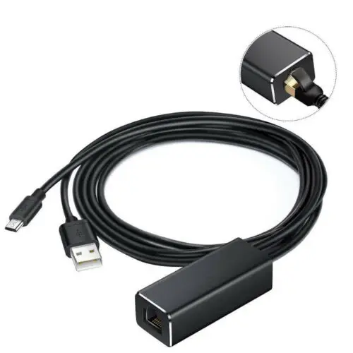 Ethernet-адаптер для микро-флеш-накопителя USB RJ45 10/100 Мбит сетевой карты для пожарных ТВ палка