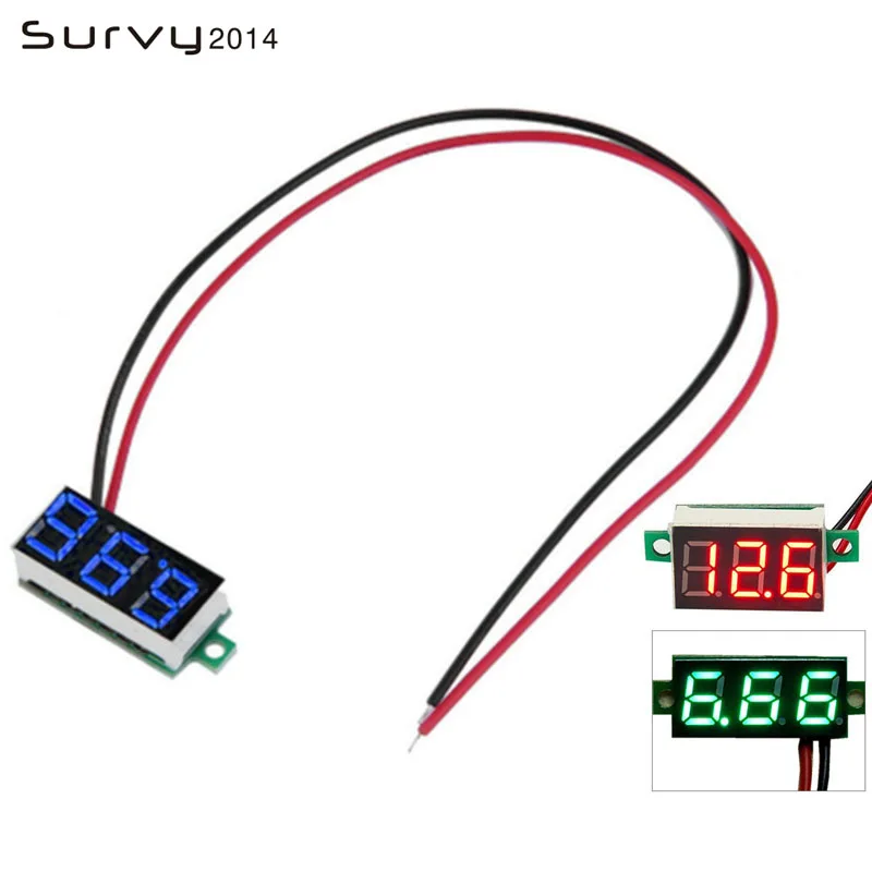 

0.36 inch Mini LCD Display voltmeter ammeter voltimetro amperimet digital DC 3-30V LED mini digital voltmeter ammeter