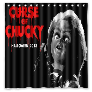 

Free Shipping!Child's Play&Bride of Chucky&Seed of Chucky Printed Waterproof Polyester Bath Shower Curtain( 180X180CM)