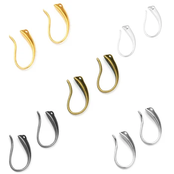 

9x18mm Ear Wires Hook Earrings with Loop Hanger DIY Jewelry Findings Accessories Multi-color Plated Brass Bulk Wholesale