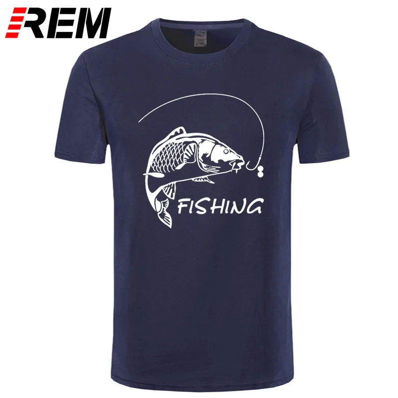 REM Fishings футболки с карпом Love to Fish, футболка с принтом высокого качества, мужские хлопковые футболки с круглым вырезом и короткими рукавами