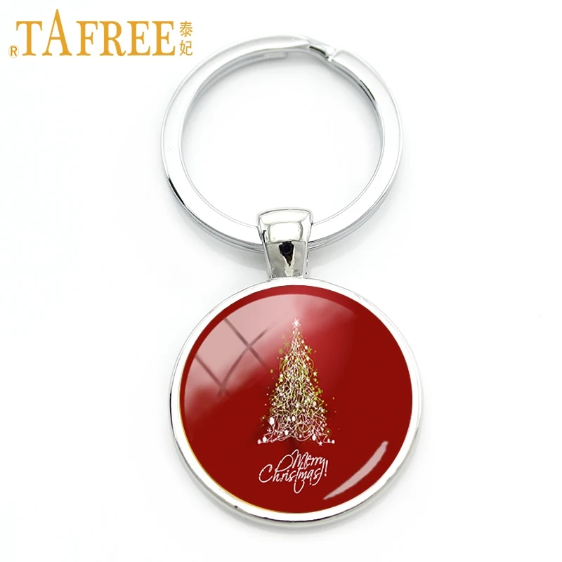 J123 Tafree, модные Семейные брелки с изображением снеговика, Счастливого Рождества, Нового года, подарок для мужчин, женщин и детей, держатель для ключей, ювелирные изделия J124 - Цвет: J123