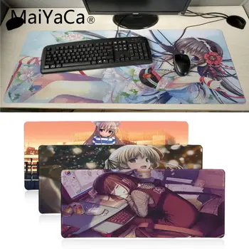 

MaiYaCa Custom Skin Cute Anime cat Girls Laptop Computer Mousepad Gamer Gaming Keyboard Mat Computer Tablet Mouse Pad