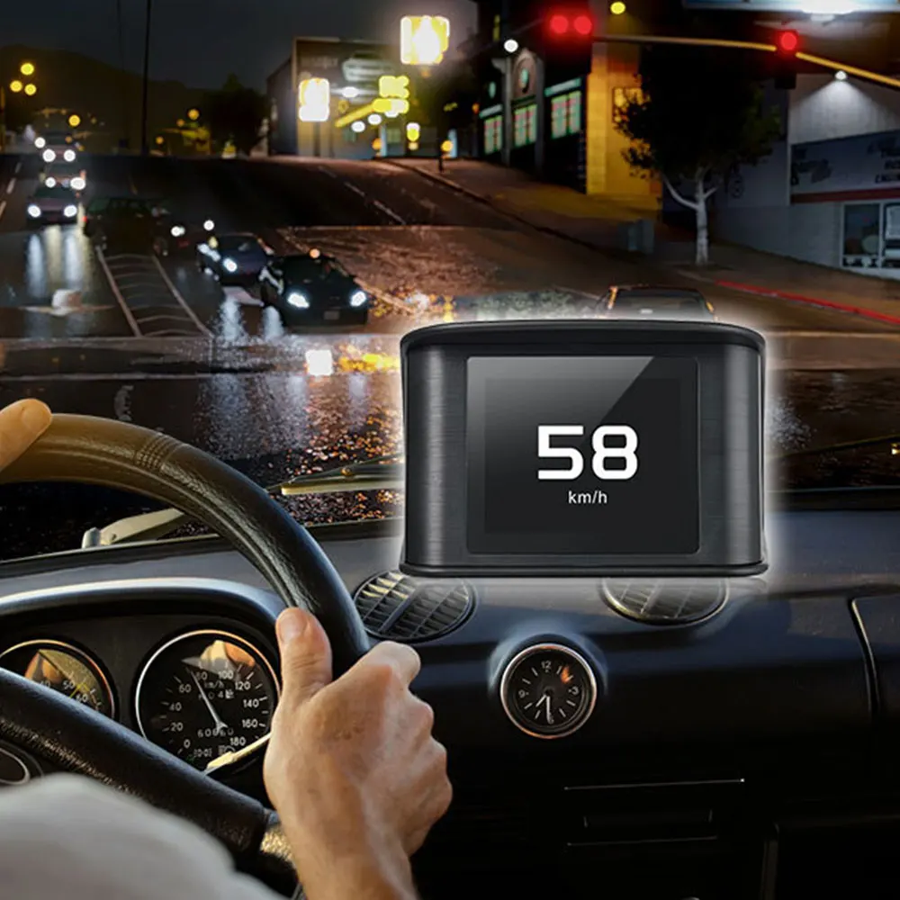 Универсальный циферблат T600 автомобилей Head Up Дисплей цифровой GPS Спидометр Smart автомобильной Монитор скорости Show Напряжение направление