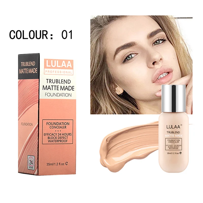 01 Full Skin Concealer Foundation Moisturizing Whitening Breathable Durable Waterproof air makeup Cover Smooth Makeup Face Eyes - Цвет: 01