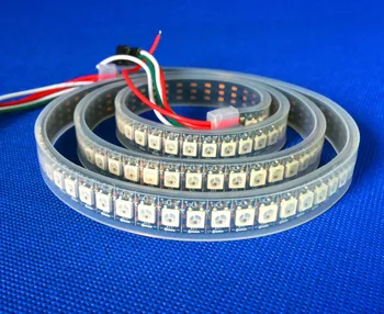 

addressable 1m 144LEDs/m DC5V SK6812 led pixel strip,waterproof in silicon tube,with 144pixels/M;BLACK PCB;IP66