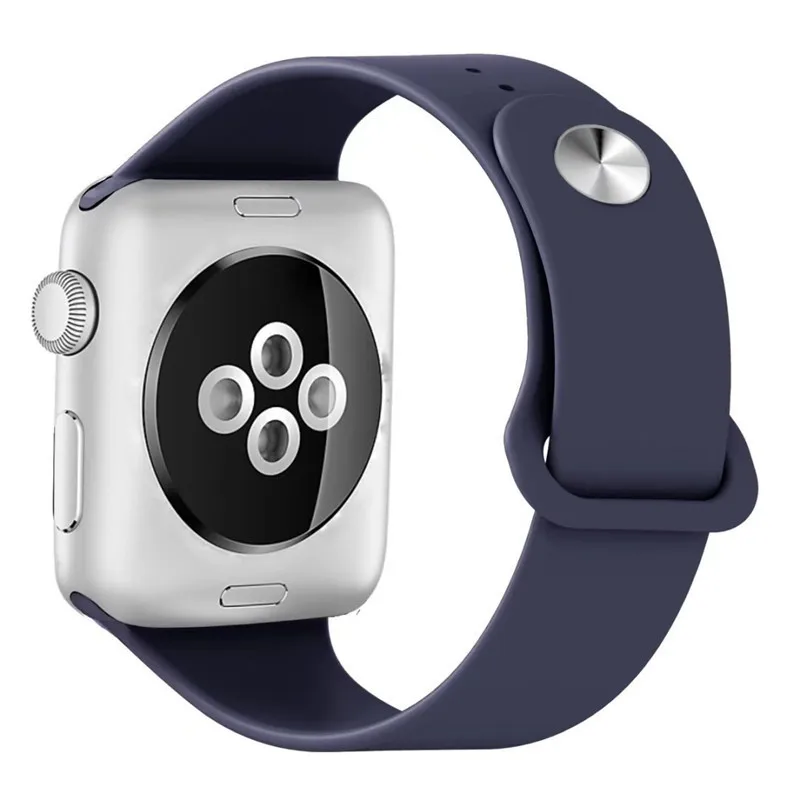 ASHEI мягкий силиконовый спортивный ремешок для наручных часов Apple Watch, ремешок 42 мм, 38 мм, версия сменный Браслет для наручных часов iWatch, Nike+ издание серии 3/1/2 ремень - Цвет ремешка: Midnight Blue