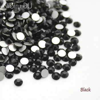 

Super Shiny SS3-SS34 Jet 288pcs-1440pcs Glitter Non Hotfix Opal Color 3D Nail Art Decorations Flatback Rhinestones Strass Stones