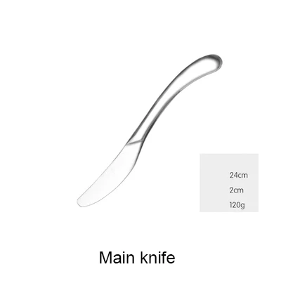 Knife Европейский стиль столовые приборы черный нож вилка стейк нож торт вилка Посуда Наборы AKUHOME - Цвет: Knife
