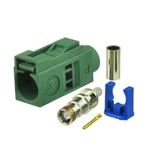 Superbat радиочастотный коаксиальный Fakra E код зеленый/6002 автомобильный TV1 разъем Женский разъем обжимной для коаксиального кабеля RG316 RG174 LMR100 Jeep Truck