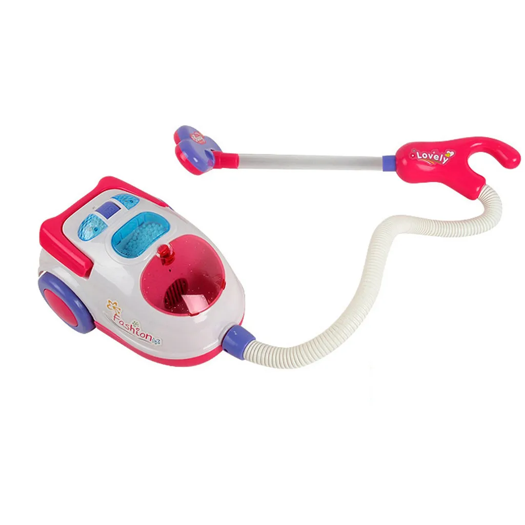 Пылесос для детей РОЛ Гувер забавная Реалистичная игрушка розовый со световым звуком