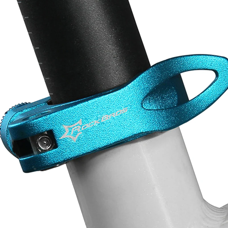 ROCKBROS Aluminum Ultralight Quick Release Road MTB Mountain Bicycle Clamp Seat Post Bike Seatpost Clamp 31.8mm 34.9mm RK0041 (9)