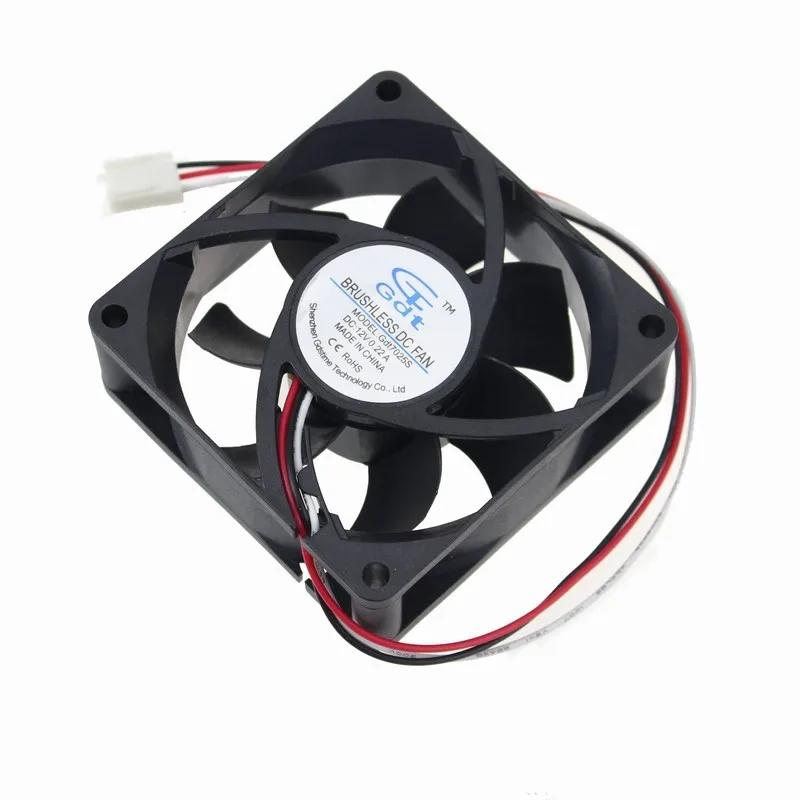 200 шт./лот энергосберегающие GDT 3Pin 12 В 7 см 70 мм 70mmx70x25mm 12 В dc вентилятор охлаждения