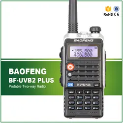 Baofeng BF-UVB2 плюс рация 5 Вт Мощность Портативный двусторонней радиосвязи УКВ УФ Dual Band портативная рация ptt