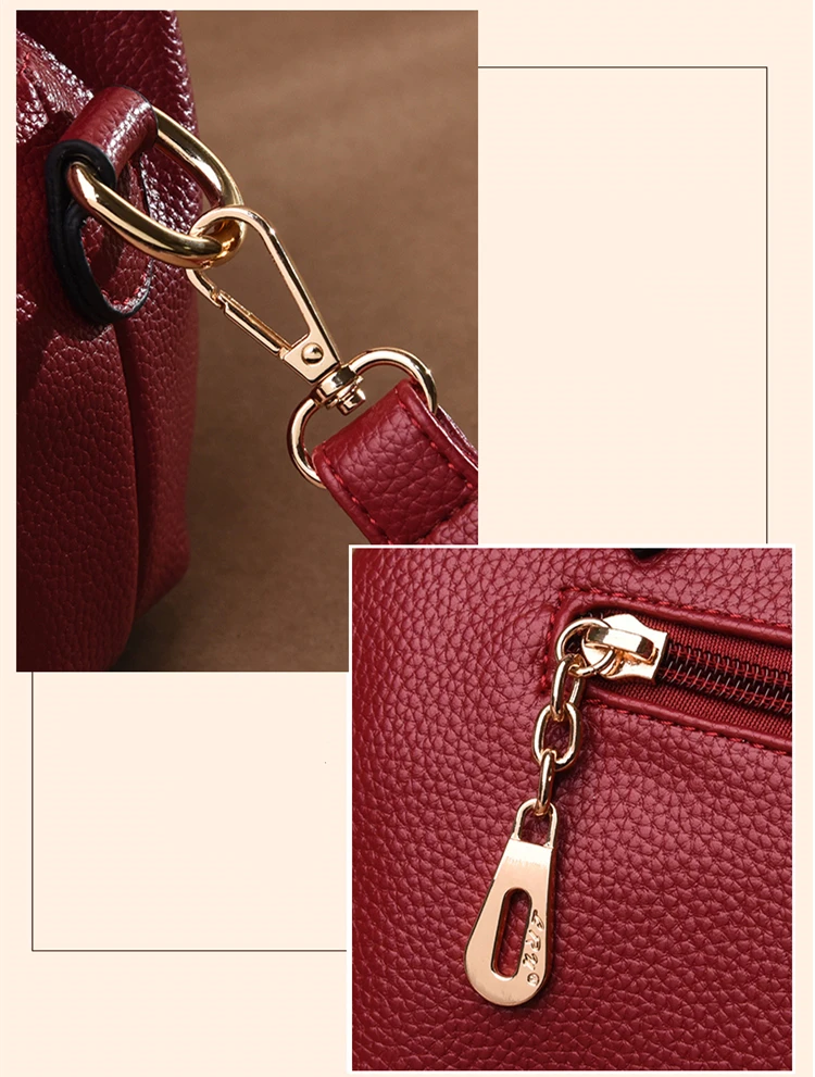2019 nova moda de couro genuíno bolsa