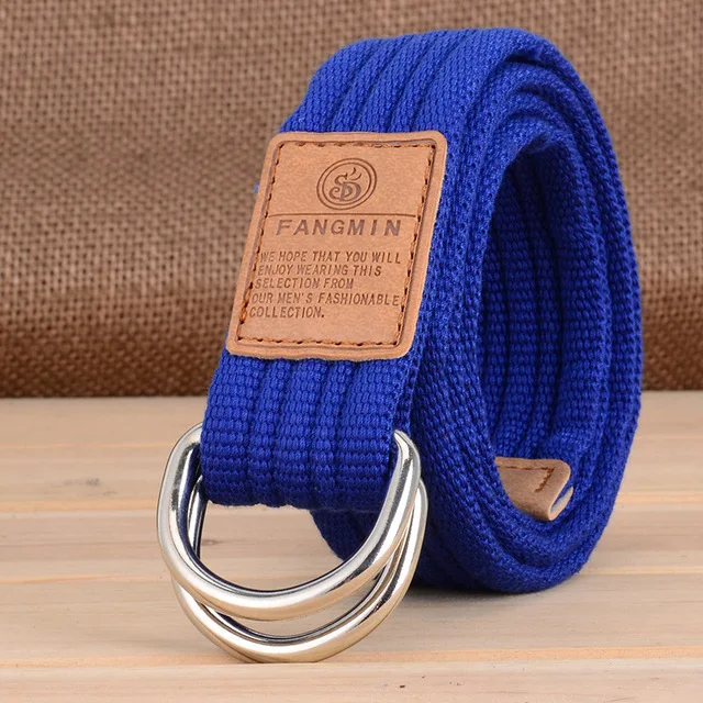 light royal blue Ремни с пряжкой, женская версия, Холщовый ремень для женщин, для досуга, джинсы, деловой пояс с металлической пряжкой, для улицы, тканый пояс 108 см - Цвет: light royal blue