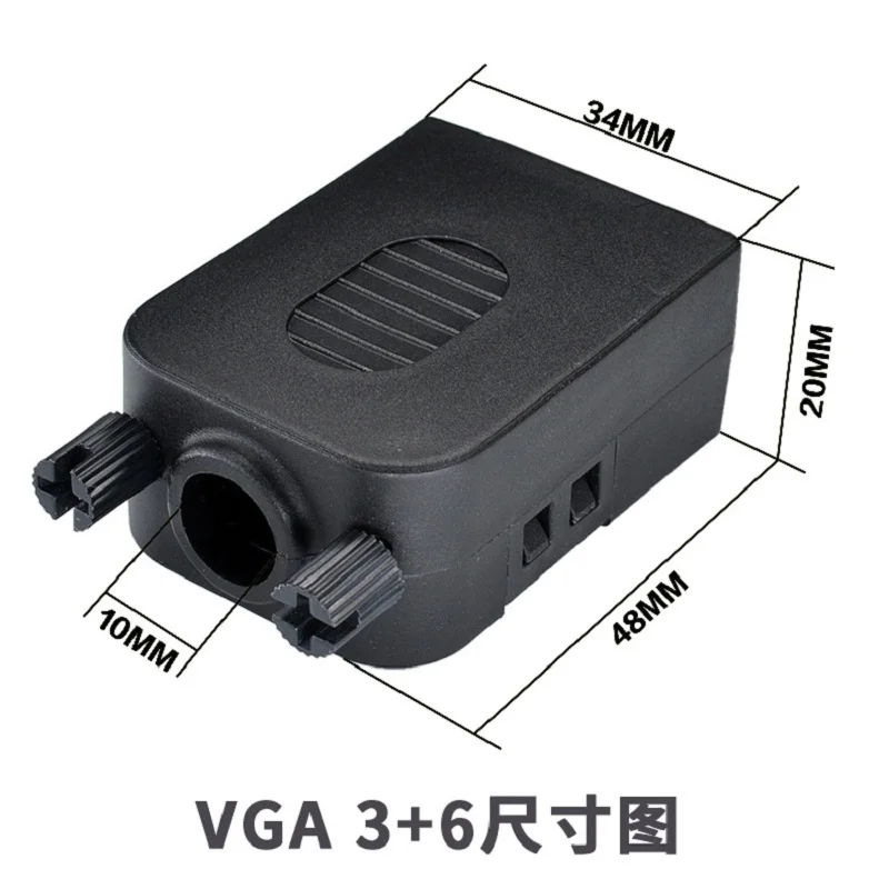 Vga Паяные соединения, разъемы, дисплей db15 три ряда, 15-Контактный Терминал VGA, с корпусом