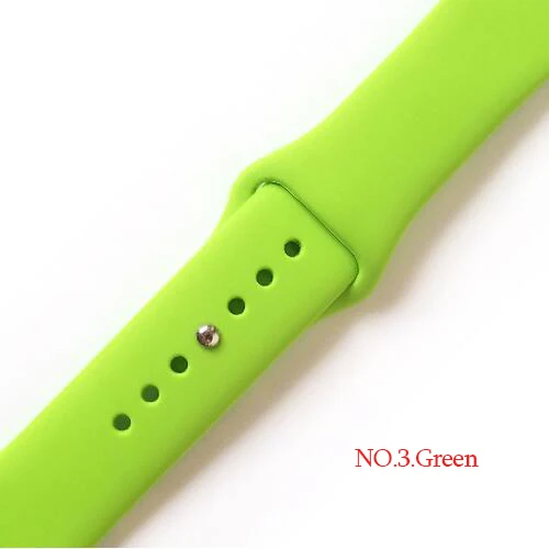 NO.3.Green Силиконовый спортивный ремешок Correa для Apple Watch, 42 мм, 38 мм, 44 мм, Iwatch, серия 4, 3, 2, 1, резиновый браслет, ремешок для наручных часов - Цвет ремешка: NO.3.Green