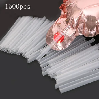 

1500pcs Balloon 8cm Blowing Straw Inflator Aluminum Balloon Transparent Plastic Tube for Birthday Party Wedding Decor Tools