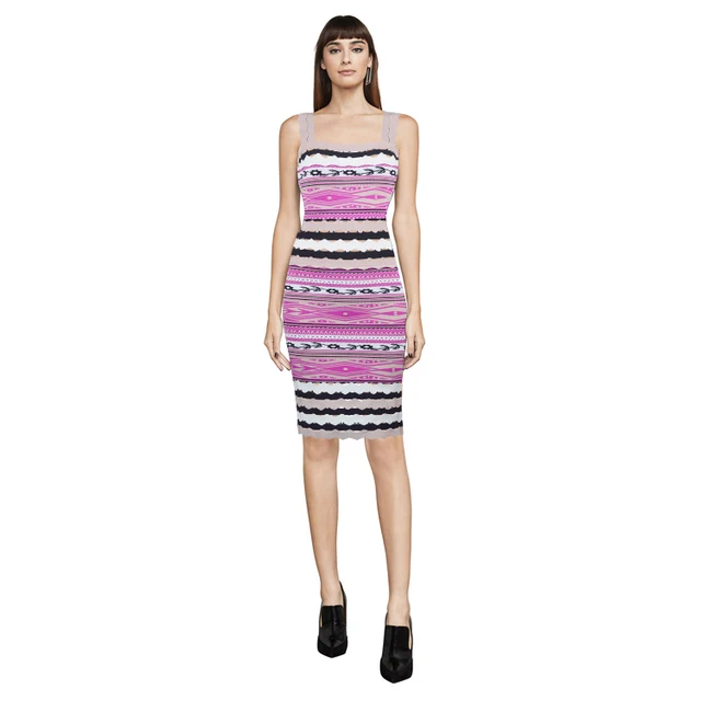 Tight Spaghetti Strap Pink Dress