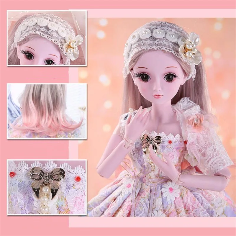 60 см 19 шарнир BJD 1/3 кукла Свадебная принцесса кукла куклы для моделирования девушки платье куклы up Кукла набор подарок на день рождения рождественские подарки