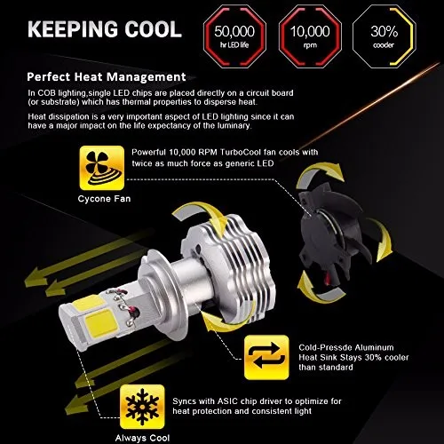 9008(H13 Привет/Lo) LED Фары для авто conversion kit COB привело чипов 120 Вт 12000lm 6000 К комплект низкая луч/ туман Лампочки