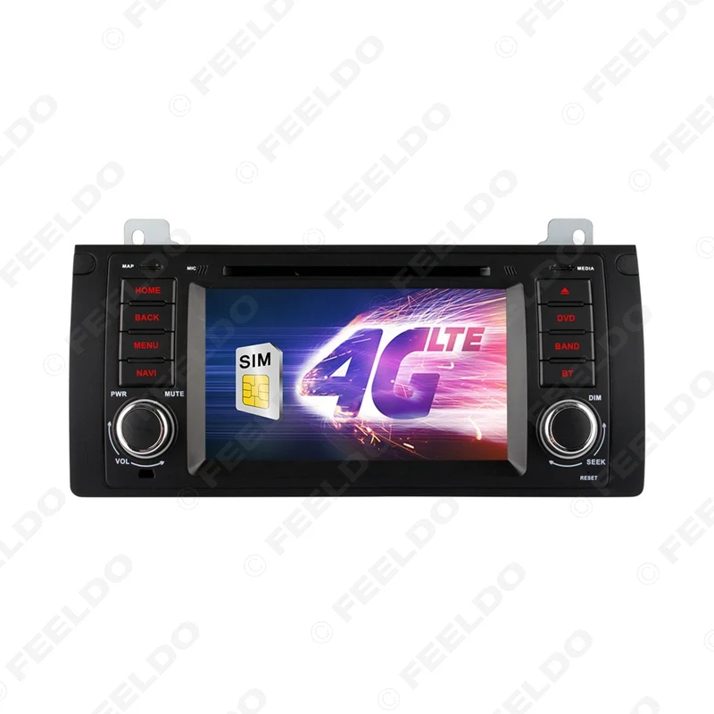 Top FEELDO 7" Android 6.0 (64bit) DDR3 2G/32G/4G LTE Octa Core Car DVD GPS Radio Head Unit For BMW 3 Series E39/X5 E53/M5(96~03) 1