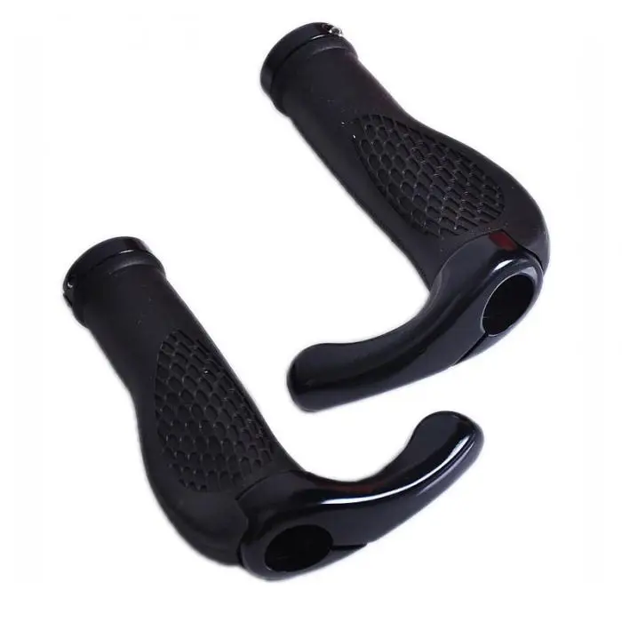 New 1 Pairs Cycling Handle Grips Handlebar Cover Rubber Anti-slip Lockable For Bicycle Mountain Bike LMH66