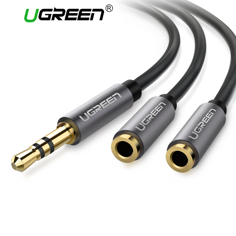 Ugreen Headphone Splitter Audio Cable 3.5mm Male to 2