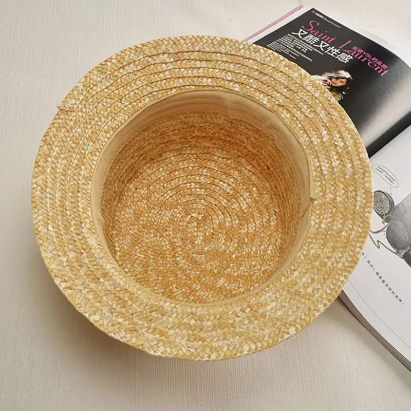 Женская летняя соломенная шляпа с козырьком в Корейском стиле, Boho, милая Радужная разноцветная шляпа с помпоном и помпоном, плетеная пляжная шляпа с бахромой и широкими полями