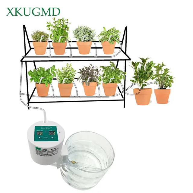 Best Price 2018 Intelligent Control Garden Automatic Watering Device Balcony Succulents Plant Drip Irrigation Tool Water Pump Timer System