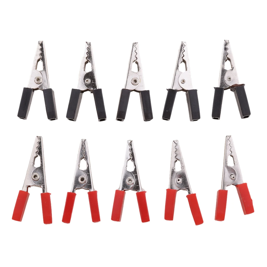 

10 Pieces 35mm Alligator Crocodile Test Clips Clamps Lead Probe Connector