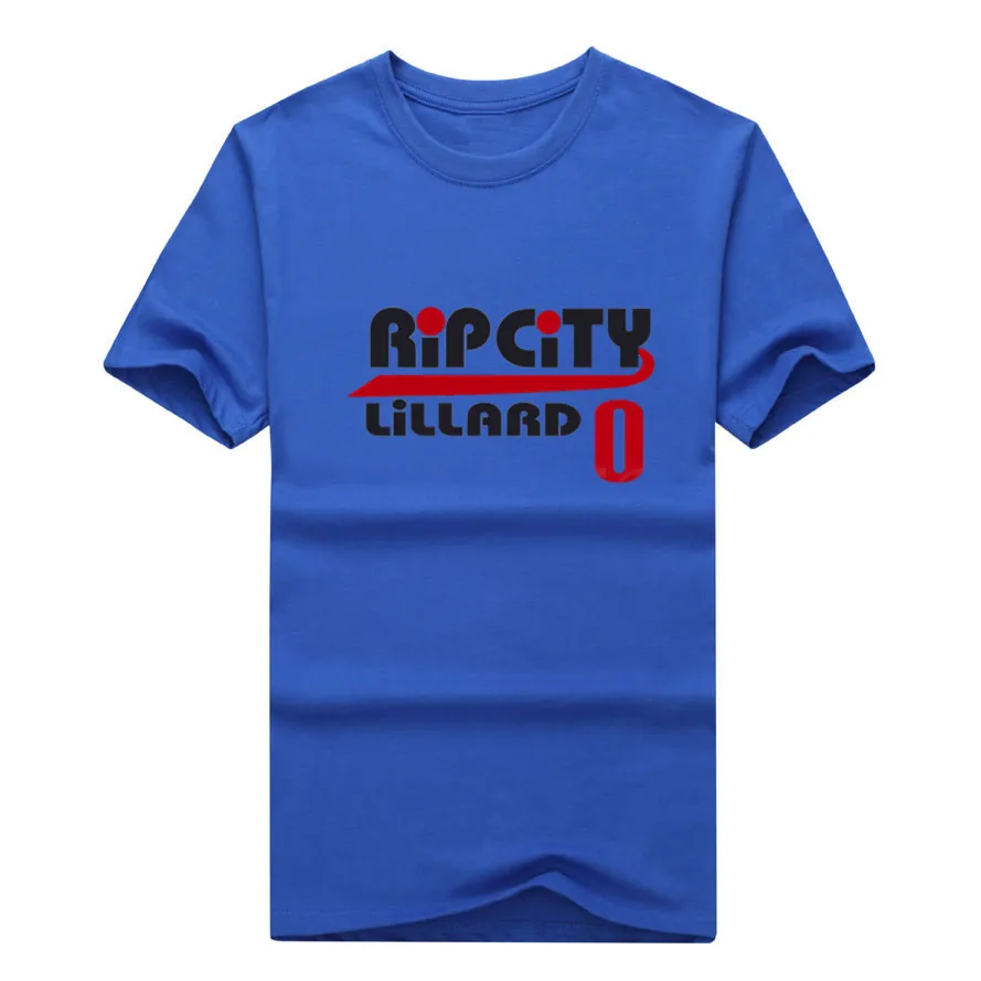Лиллард Rip City 2017 15 Для мужчин рубашка 100% хлопок Для мужчин поклонников футболка 1202-17
