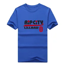 Damian Lillard Rip City 2017 15 Men’s shirt 100% Cotton men fans T-shirt 1202-17