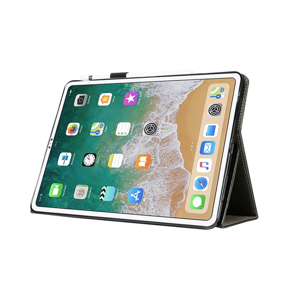 Для iPad Pro 12,9 дюймов выпуска кожаный бумажник Folio карты Стенд чехол Smart Auto сна Стенд планшеты защитный