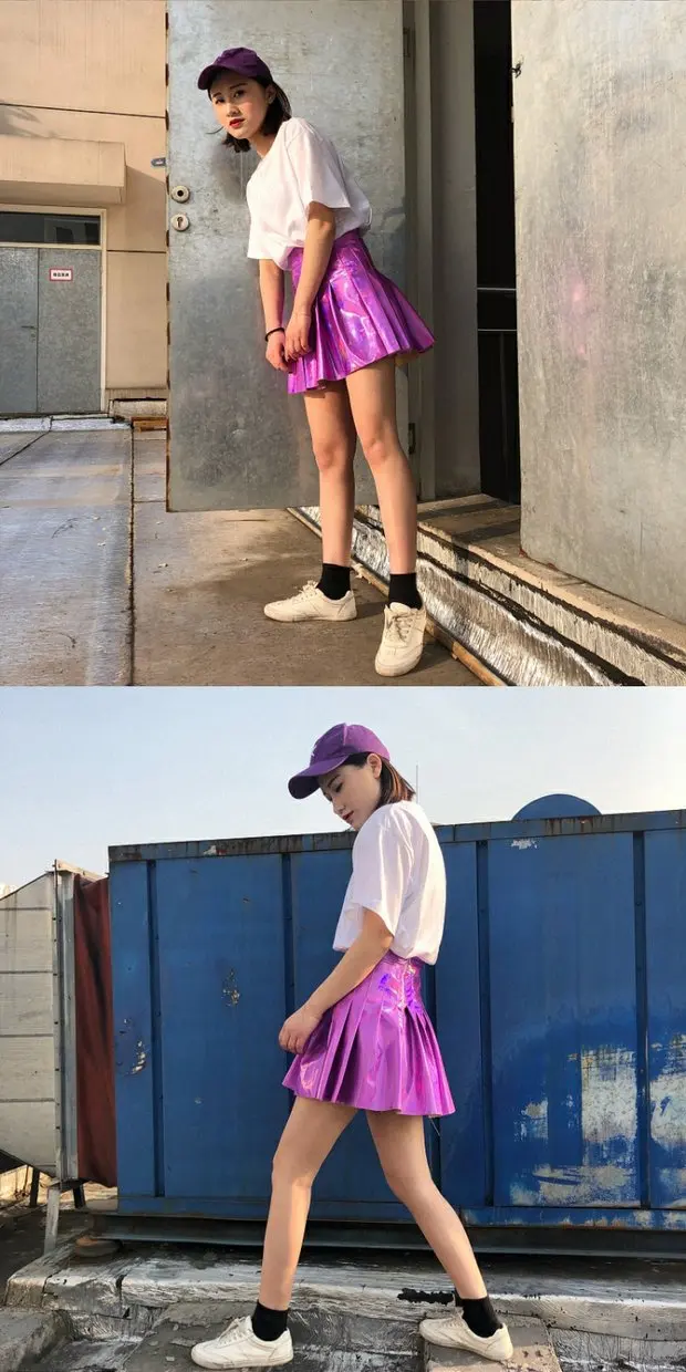 Летняя одежда Jupe Femme корейский Ulzzang Harajuku Винтаж лазерный свет поверхности высокая талия Короткая юбка для женщин плиссированные юбки