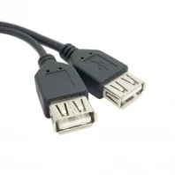 100 шт/партия) USB 2,0 мужчина к двойной данных USB 2,0 A женский+ кабель питания USB 2,0 A Женский удлинитель 20 см