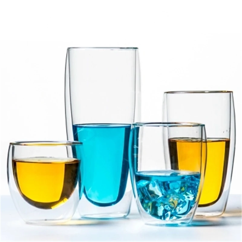Bodum дизайн с двойными стенками Стеклянная креативная кофейная чашка сока кружка для молока 80-650 мл пивной стакан для коктейлей es Insulation Verre
