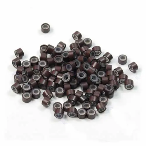 

100pcs/lot Silicone Micro Ring Feather Hair Extensions Crimp Beads BN