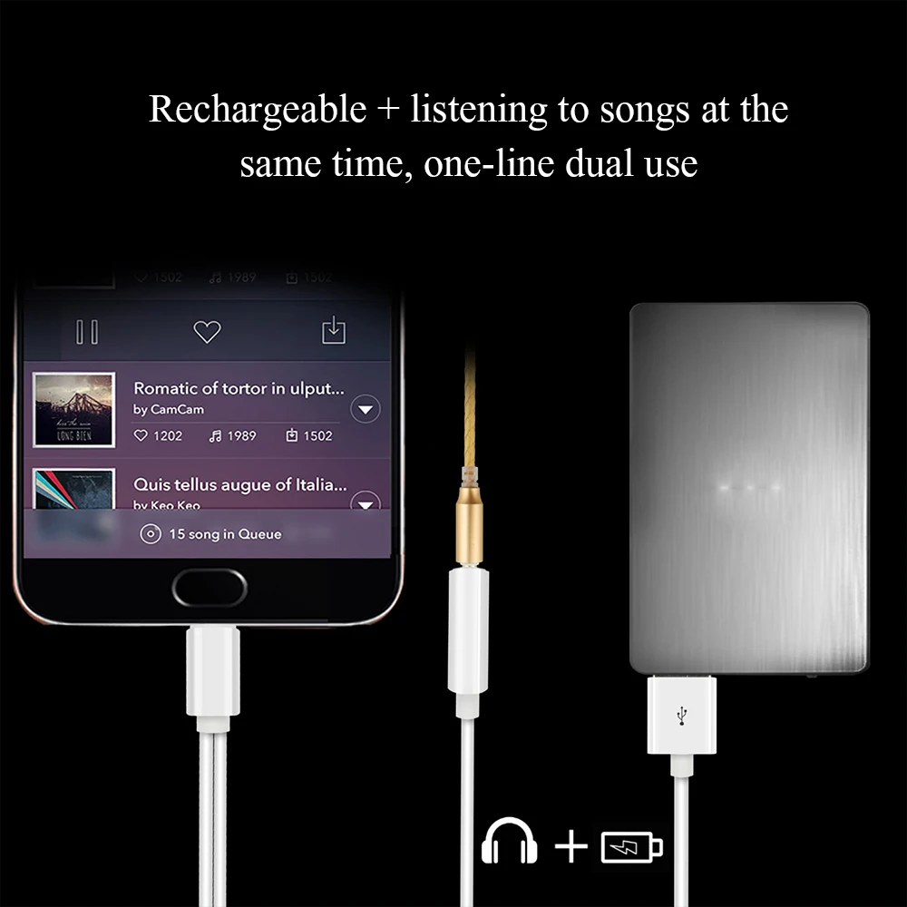 

USB Type C To 3.5mm Earphone Jack Adapter Phone Charger Charging Cable For Huawei P20/Mate 10/Pro Aux Audio Headphone Converter