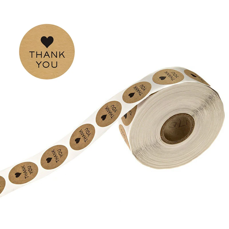 

500Pcs/Roll THANK YOU Stickers For Children DIY Decorations Labels For Home Stickers