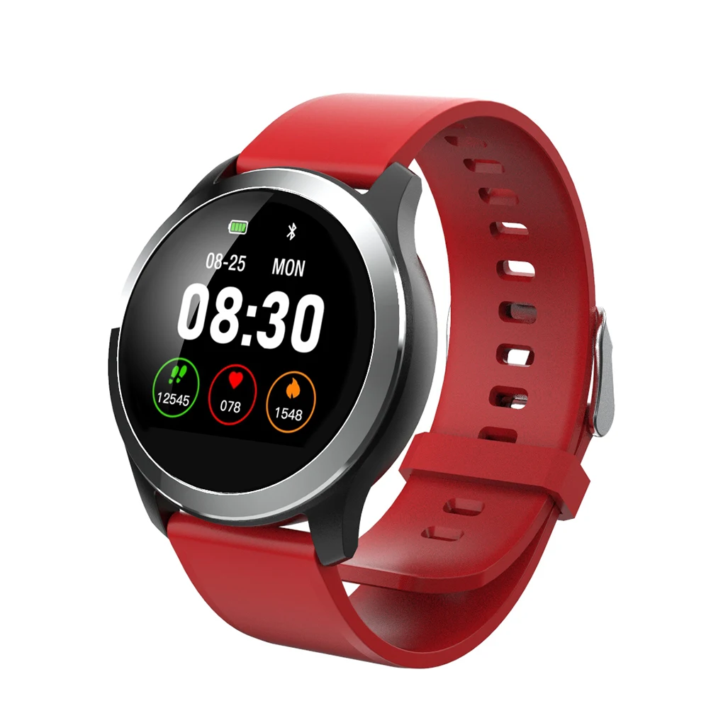 NO.3 Смарт-часы Heart Rate ECG PPG IP68 водонепроницаемые наружные фитнес-спортивные наручные часы 1,2" круглый экран браслет - Цвет: NO.3